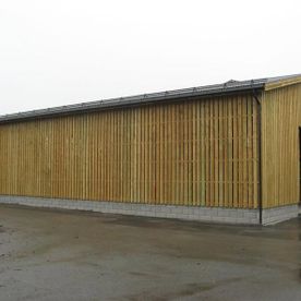 Lagerhall bygget av treavdelingen til Unika AS